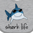 thumbnail image 4 of Inktastic Shark Life Fun Shark with Sunglasses Boys or Girls Baby Bib, 4 of 4