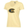 thumbnail image 2 of Women's  Gold Wisconsin Eau Claire Blugolds Logo Comfort Wash V-Neck T-Shirt, 2 of 3