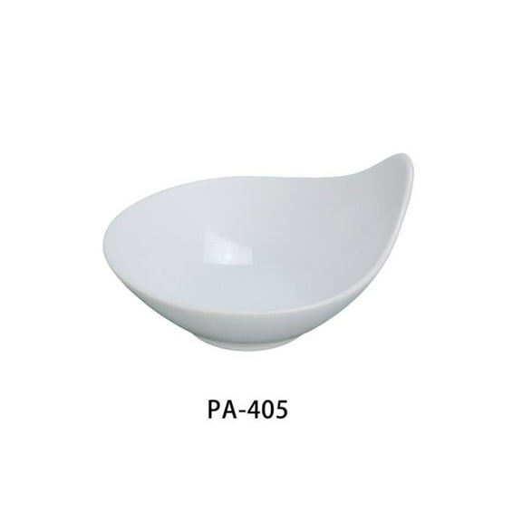 3.5 oz Porcelain Ear Shaped Bowl, Super White - 3.5 in. - Pack of 36