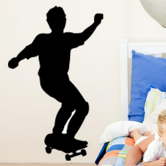 Wallhogs Skateboard Silhouette XIII Cutout Wall Decal