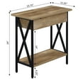 thumbnail image 5 of Convenience Concepts Tucson Flip Top End Table with Charging Station and Shelf, Weathered Barnwood/Black, 5 of 7
