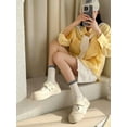 thumbnail image 7 of YooGuoGuo Women's Cutecore Floral Cotton Socks 5 Pairs Coquettish Frilly Crew Socks Cottagecore Preppy Socking Accessories, 7 of 7