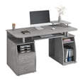 thumbnail image 3 of Techni Mobili Engineered Wood 2-Drawers Computer Desk with Keyboard Tray in Gray, 3 of 16