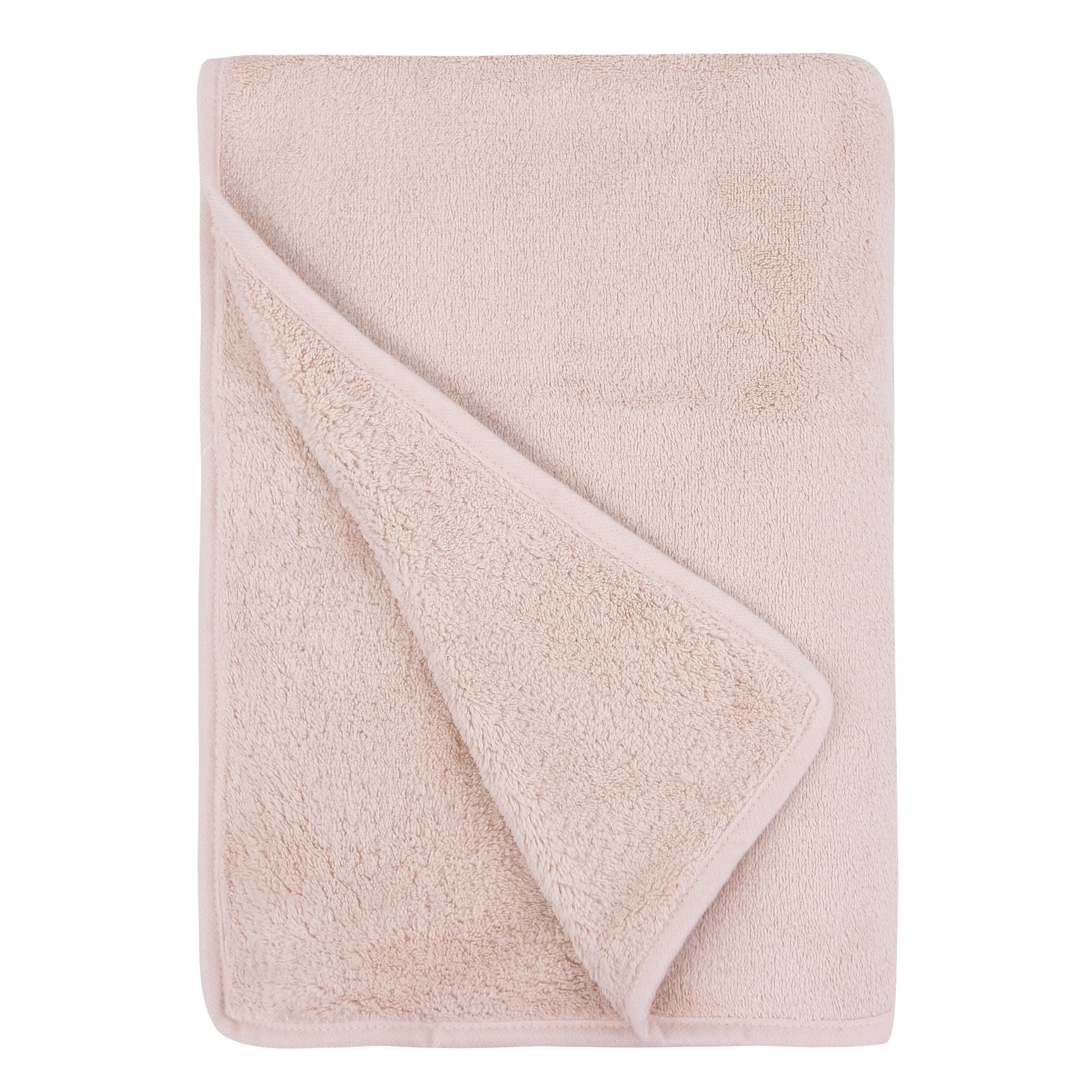 Farberware FBT-001-S-2 Silver Peony Coral Fleece-Bath Towel - 2PC