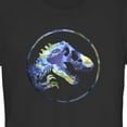 thumbnail image 2 of Junior's Jurassic World Earth Day T. Rex Logo Graphic Tee Black Small, 2 of 3