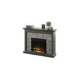 thumbnail image 3 of Twin Star Home 36"H Rustic Wall Mantel Electric Fireplace with Stacked Stone Look in Weathered Gray, 3 of 4