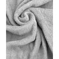 thumbnail image 3 of Cotton Terry Cloth Men's Bathrobe with Hooded,Classic Towel Full Length Robe Silver Color One Size, 3 of 6
