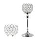 thumbnail image 1 of Candelabro de Luz de Té de Cristal para La Decoración Del Hogar de La Boda Tazón de 10 Cm + Pilar de 30 Cm Macarena Titular de vela votiva, 1 of 8