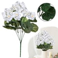thumbnail image 2 of Artificial Geranium Plant, Binkne Realistic Silk Flowers for Outside Uv Resistant Faux Geraniums Flowers for Indoor Outdoor Home Garden Decoration, 2 of 7