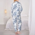 thumbnail image 6 of Goofa Rose Flowers Printed Women’s 2 Piece Pajama Set Super,Pajamas Women's Long Sleeve Sleepwear Soft Button Down Loungewear Pjs Lounge Set Nightwear-Medium, 6 of 9