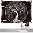 thumbnail image 6 of Tree of Life Tapestry,Black and White Galaxy Space Tapestries Aesthetic Psychedelic Wall Hanging decor for Living Room Bedroom, 6 of 8
