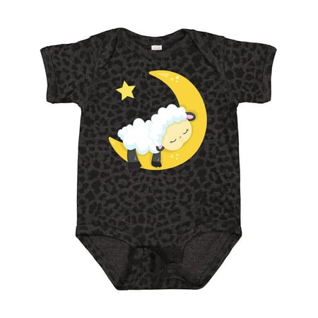 

Inktastic Cute Sheep Sleeping Sheep Moon Stars Sleepy Gift Baby Boy or Baby Girl Bodysuit