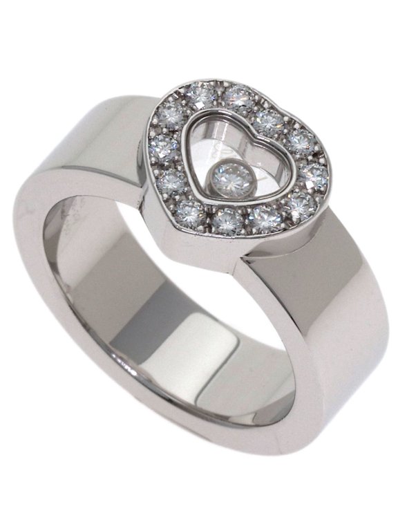Pre-Owned Chopard Happy Diamonds Ring, 18K White Gold, Women's