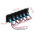 thumbnail image 3 of Greensen 12-24V 6 Gang Rocker Switch Panel for Car RV Boat Yacht Marine,Rocker Switch, 6 Gang LED Switch Panel, 3 of 6