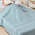 thumbnail image 5 of Qocolhg Summer Cooler Quilt - Cooling Blankets for Hot Sleepers, Skin-friendly Plain Printed Washed Cotton Summer Quilt, Bedding Soft Coverlet Quilts for Kids, 39x59 inch, Green, 5 of 9