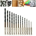 Hss Coated Drill Bit Hex Shank 1.56.5mm Metal Wood Plastic Drilling