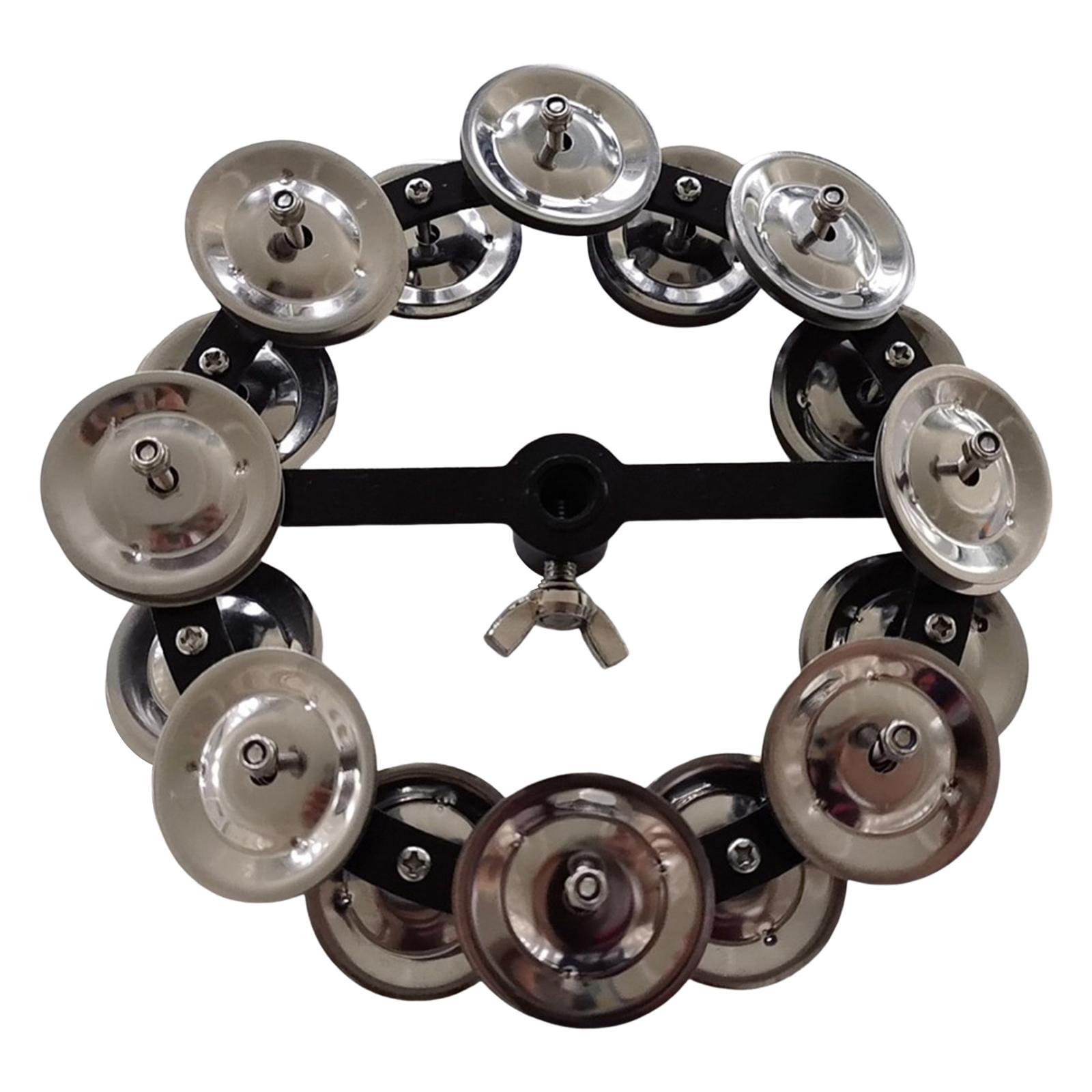 LeeQinersw Hi Hat Tambourine Hand Held Percussion Drum Music Rhythm Tambourine Metal Shaker