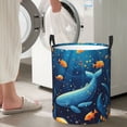 thumbnail image 5 of Fuzoiu Whimsical Underwater Fantasy Print Circular Hamper,Laundry Basket with Handle,Collapsible Laundry,Dirty Clothes Storage Basket,for Bedroom Bathroom Dorm Living Room-Small, 5 of 6