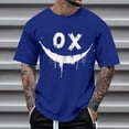 thumbnail image 2 of T Shirts for Man Cotton,Mens Graphic T-Shirts Short Sleeve Streetwear Hip Hop T Shirt Casual T Shirt Funny Smile Black Teeth Graphic T-Shirts, 2 of 4