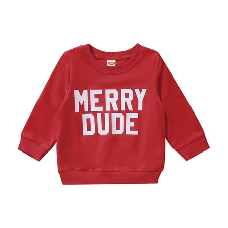 

Christmas Children’s Wear Foreign Trade Autumn New Round Neck Letter Printing Long Sleeve Sweater