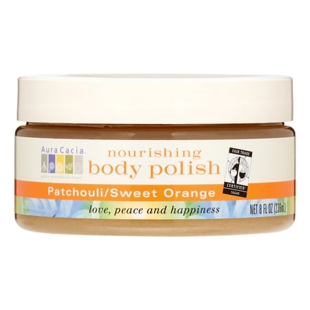Aura Cacia Nourishing Body Polish, Patchouli & Sweet Orange, 8 Oz