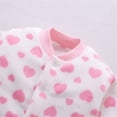 thumbnail image 5 of Hwmodou Baby Bodysuits Girls Fuzzy Flannel Thick Warm Jumpsuit Playsuit Romper Clothes Fall Winter Baggy Crawl Suit,9-12M, 5 of 8