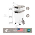 thumbnail image 4 of Contenedor de comida IRIS USA para perro, combinación de 13,6 kg y 4,99 kg, 4 of 8