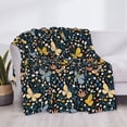 thumbnail image 3 of Yiaed Flowers Butterfly Print Blanket Throw Blanket Soft Cozy Flannel Blanket for Home Bed Sofa Couch Chair-60"x50", 3 of 6