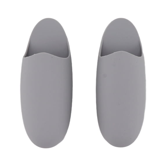 BIMZUC 2‑Pack Silicone Wall Toothbrush & Kitchen Utensil Holder – Compact Grey Storage Rack for Bathroom & Kitchen