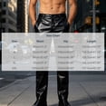 thumbnail image 3 of QQZ Straight Leg Faux Leather Pants For Men, Button Zip Fly Formal Casual Trousers For Night Out Daily Wear, 3 of 9