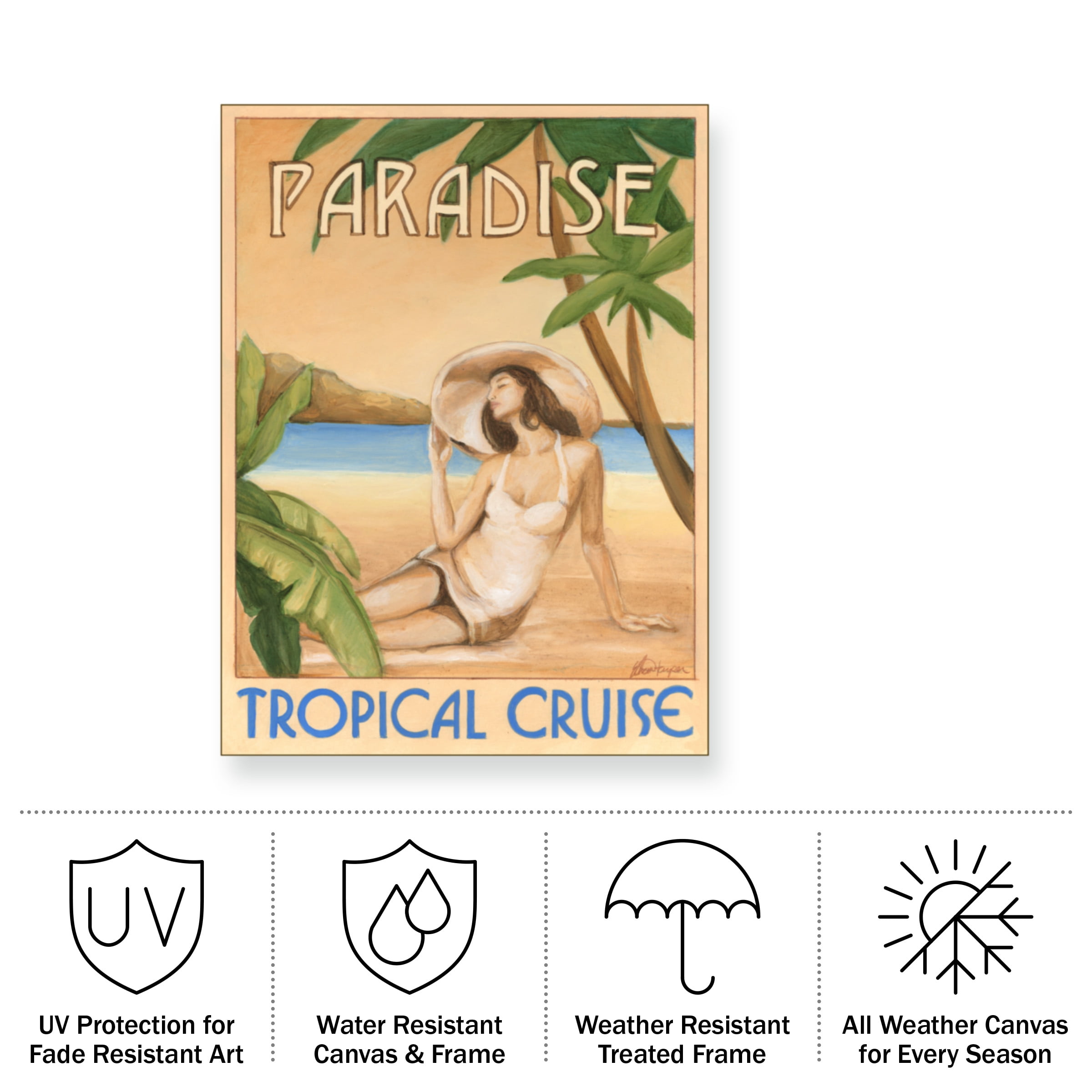 Ethan Harper 'Paradise Woman' Outdoor Canvas 47x30