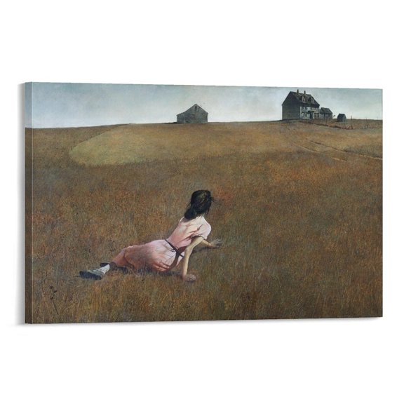 Andrew Wyeth Christina's World Wall Art Prints Framed Paintings Print Photo Art Painting Canvas Poster Home Decorative Bedroom Modern Decor Posters Gifts 08x12inch(20x30cm)