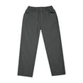 thumbnail image 6 of Lenpel Boys' School Pants Elastic High Waisted Straight Leg Pull on Pants Children Athletic Casual Trousers with Pockets(Dark Gray,8-9 Years), 6 of 7