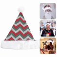thumbnail image 3 of Festive Knitted Hat for Christmas Decoration, Classic Red and White Design, 3 of 4