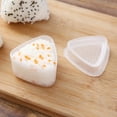 thumbnail image 6 of pdqouc 2PCS Large Clear Onigiri Rice Ball Mold Makers,Triangle Rice Ball Mold Maker,Sushi press Mold for Kid Lunch Bento, Non-stick, Rice Dough Sushi Mold Bento Tool, 6 of 8