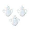 thumbnail image 2 of 3pcs Miniature Porcelain Sugar Pots Mini White Tea Jugs Dollhouse Kitchen Decors, 2 of 8