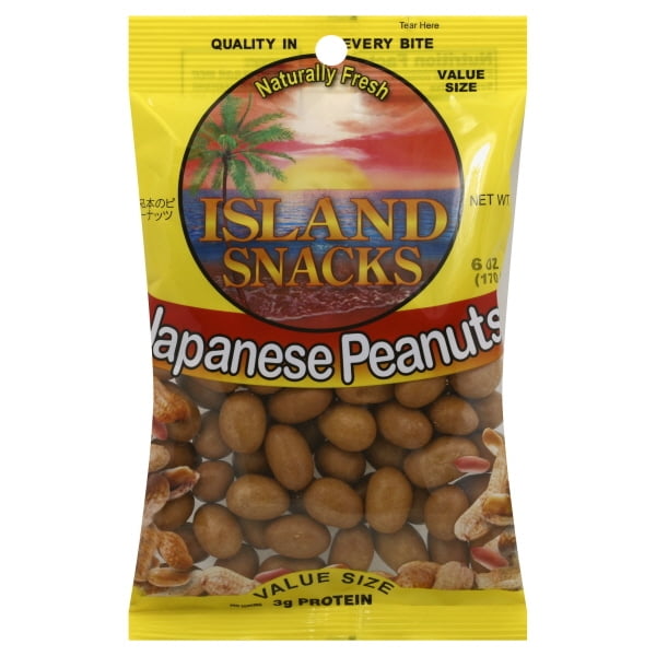 Island Snacks Japanese Peanuts, 6 Oz.