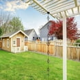 thumbnail image 6 of Rain Chain Bird Cage Set 8.5Ft Not Rust Wrought Iron Rain Chains for Gutters with Adapter Gotta Drain and Sturdy Anchoring Stake 13 Cups 1 Hook Adjustable Length for Garden Decorative Coffee, 6 of 8