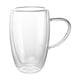 thumbnail image 3 of Taza de café de vidrio de doble pared, taza para leche, regalos para mamá con asa, taza de café expreso para batidos, yogur, 450ml, 3 of 9