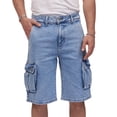 thumbnail image 1 of Bermuda de mezclilla MCHK 8052. Corte cargo. Color azul. Para hombre, 1 of 5