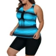 Women's Plus Size Rash Guard Capris Tankini Athletic Swimwear