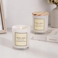 thumbnail image 5 of Vaso de vidrio blanco neutro sin logotipo con tapa de madera, caja de regalo con cinta para velas aromáticas, cera de soja, aromaterapia para uso doméstico, 5 of 5