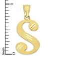 thumbnail image 4 of 14K Solid Real Gold Personalized Cursive S Initial Pendant, Available in Different Letters Charm with Diamond Cut Gifts for Her with 18 Inch Gold Chain, 4 of 6