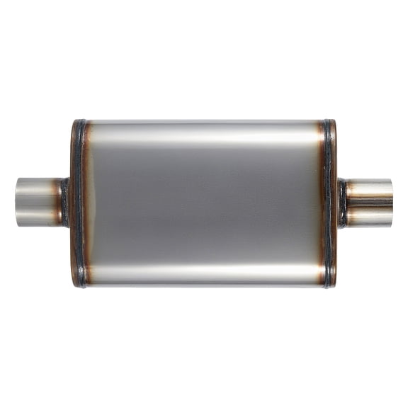 Exhaust Muffler Universal 409 Stainless Straight-Through Performance Muffler for Cars Trucks, 2.5" Inlet/Outlet, Overall Length 20"