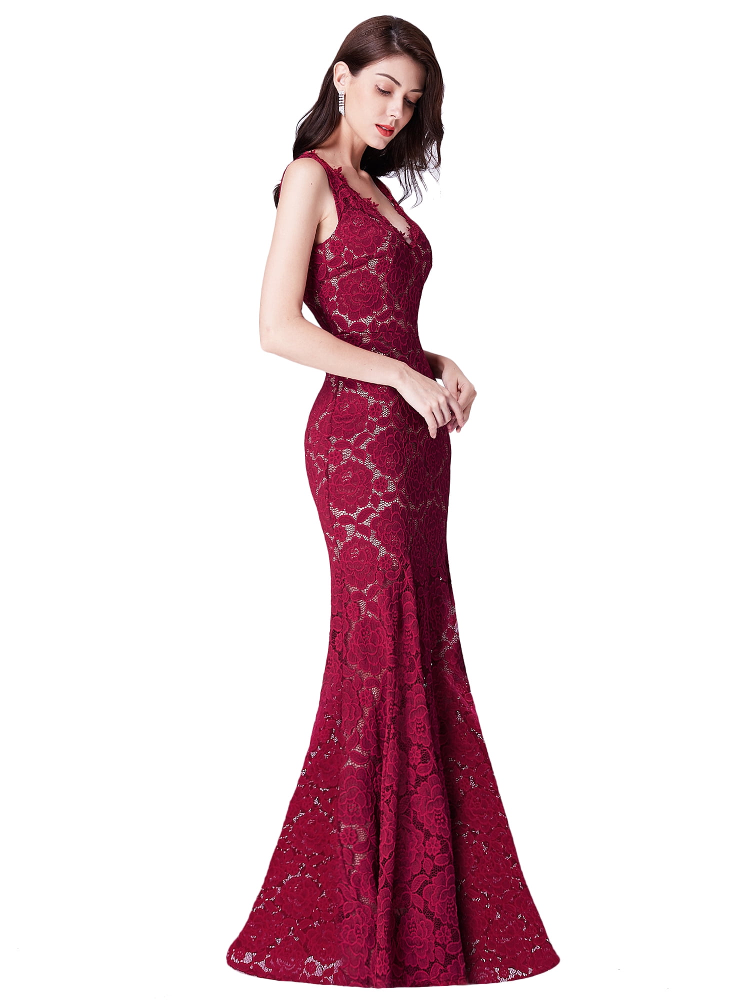 Ever-Pretty Women Mermaid Prom Gowns Long Lace Evening Party Black Dresses 07389 Ever-Pretty Women Mermaid Prom Gowns Long Lace Evening Party Black Dresses 07389