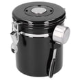 thumbnail image 3 of Recipiente sellado para granos de café de 1,5 l con válvula de escape para almacenar hojas de té y frutos secos (café negro de 1,5 l (grano de café rempli de 500 g)), 3 of 10