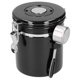thumbnail image 4 of Contenedor de sellado de granos de café de 1,5 l con válvula de escape para almacenamiento de hojas de té de frutas secas(Noir cuillère 1,5 L (grain de café rempli de 500 g)), 4 of 8