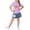 Purple, variant on Cethrio Girls Summer Outfit Sets, Short Sleeve 2 Piece Graphic T Shirts with Skirts Pink Size 7-8 T