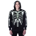 thumbnail image 4 of Men's Glow in The Dark Skeleton Costume Zip Hoodie (Black-Dia De Los Muertos, ), 4 of 7