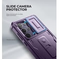 thumbnail image 2 of Dexnor for Samsung Galaxy S24 Ultra Case with Built-in Slide Camera Cover & Screen Protector & Kickstand, Shockproof Rugged Case Full-Body Bumper Protective Cover for Galaxy S24 Ultra 2024, Purple, 2 of 7